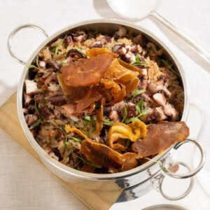 Arroz de polvo com crispy de jamón 1Kg