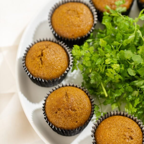 Mini bolo de banana com mascavo (sem glúten)