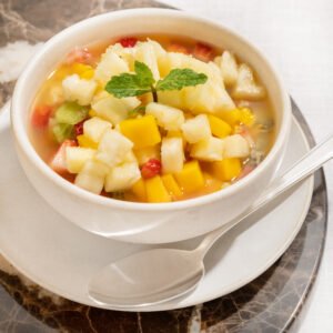 Salada de frutas no pote