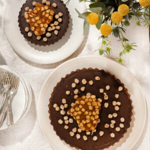 Torta ganache de cacau 70% com caramelo salgado