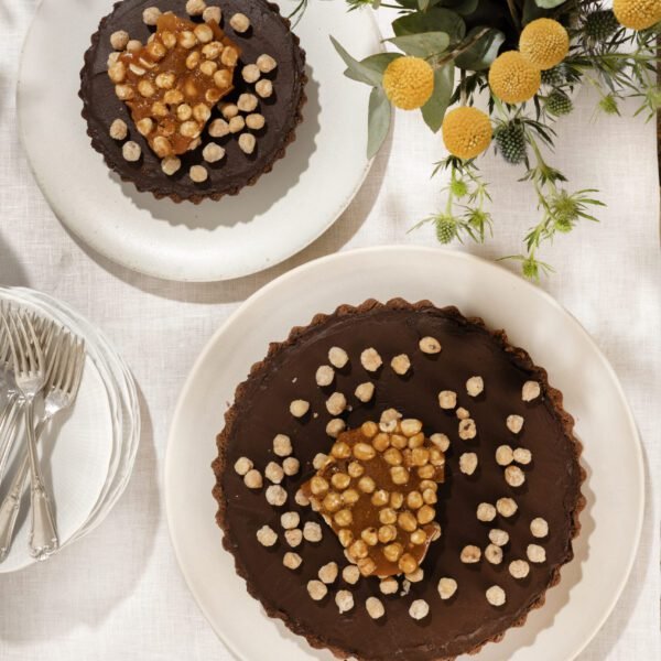 Torta ganache de cacau 70% com caramelo salgado