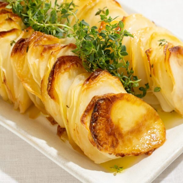 Mil folhas de batata na manteiga de tomilho