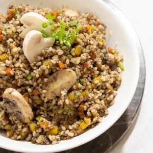 Mini arroz de legumes com cogumelos farofinha panco crocante 1,2kg