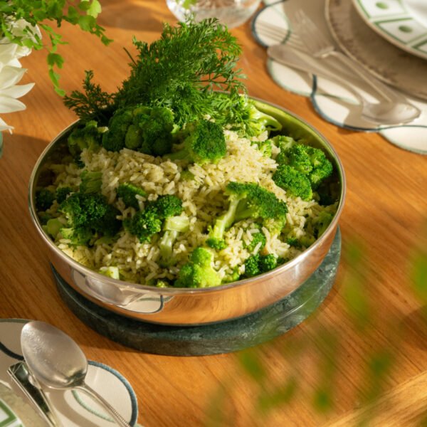 15- Arroz de brócolis com pistache